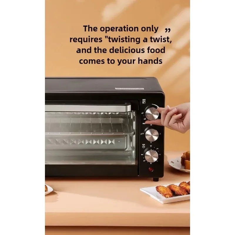 21–30L Multifunction Electric Oven & Grill – Large Capacity, Black