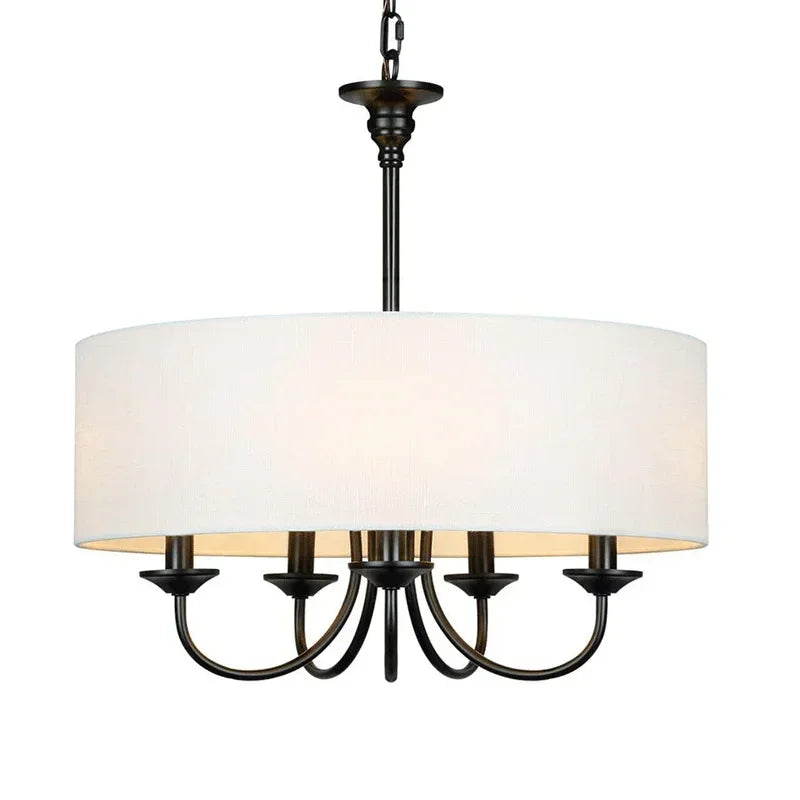 Luxury French Vintage Wrought-Iron Chandelier Pendant – Retro Elegance with LED Bulbs & Timeless Design
