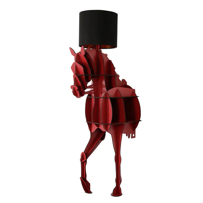 Luxury Horse Statue Wall-Mounted Display Shelf