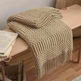 Bohemian/ Country Knitted Weave Blanket Throw –in various colors and sizes