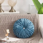 Plush Round Vintage Velvet Decorative Pillows – Vibrant Colours & Classic Charm