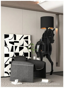 Luxury Horse Statue Wall-Mounted Display Shelf