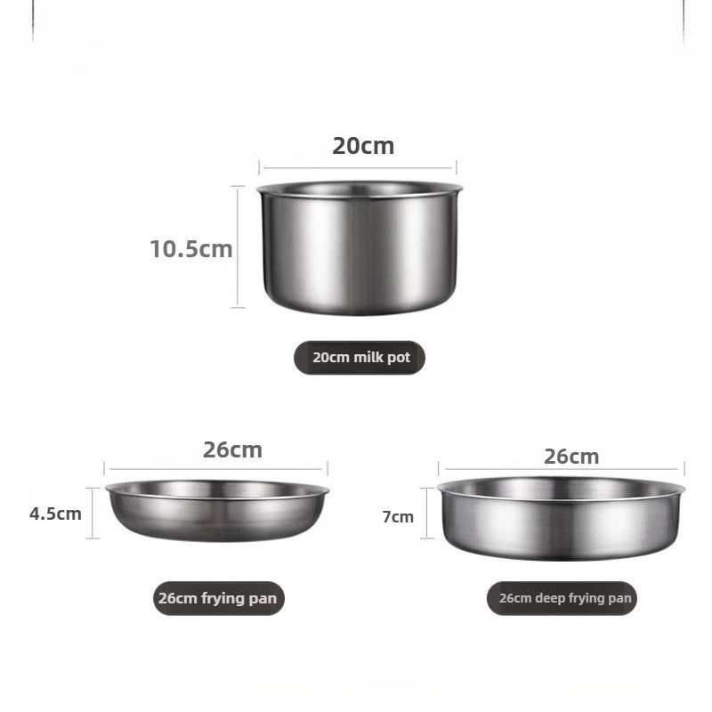 9pcs Stainless Steel Detachable Handle Cookware Pots and Pans Set