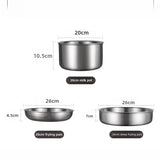 9pcs Stainless Steel Detachable Handle Cookware Pots and Pans Set