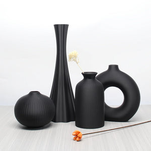 Bohemian Arts 4-Piece Vase Set – Colorful & Creative Home Accent