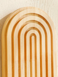 Geometric Wall Mounted Wooden  Shelves Natural Wood Finish