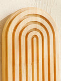 Geometric Wall Mounted Wooden  Shelves Natural Wood Finish