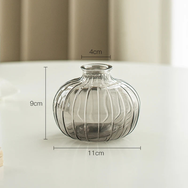 Modern Retro/ Vintage Mini Vases – Transparent & Colourful