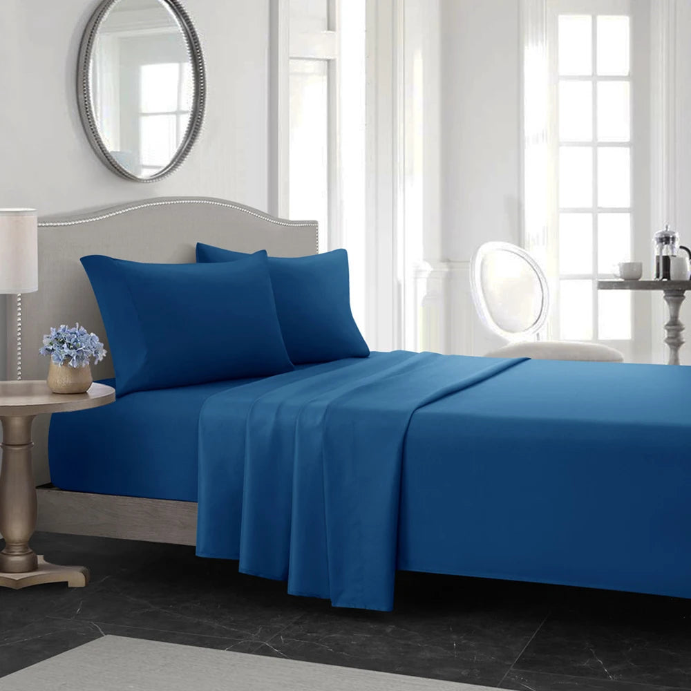 Luxury 300 TC Polyester Microfiber Sheets – Silky Soft, Wrinkle-Free, Deep Pockets, Fade-Resistant 4-Piece Set WHIMSICAL HOME OF CREATIONS