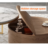 2-Piece Round Coffee Table – Mid-Century Modern Elegance