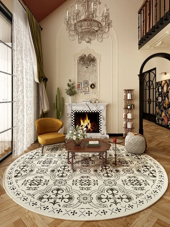 Luxury French Retro Vintage Non-Slip Round Area Rug
Bring Timeless Elegance