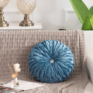 Plush Round Vintage Velvet Decorative Pillows – Vibrant Colours & Classic Charm