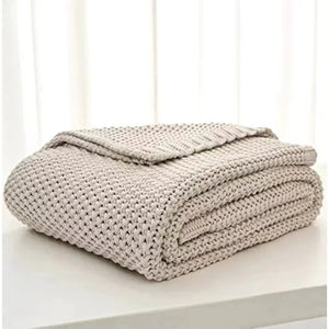 Scandinavian Knit Weave Throw – Modern Classic Comfort