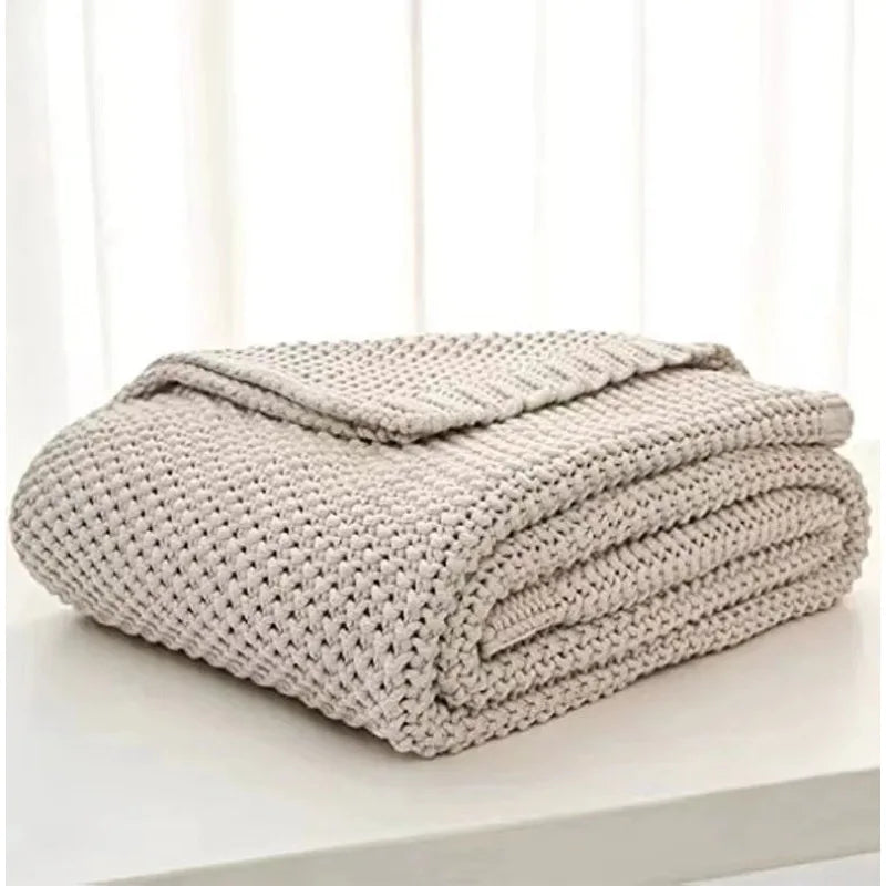 Scandinavian Knit Weave Throw – Modern Classic Comfort