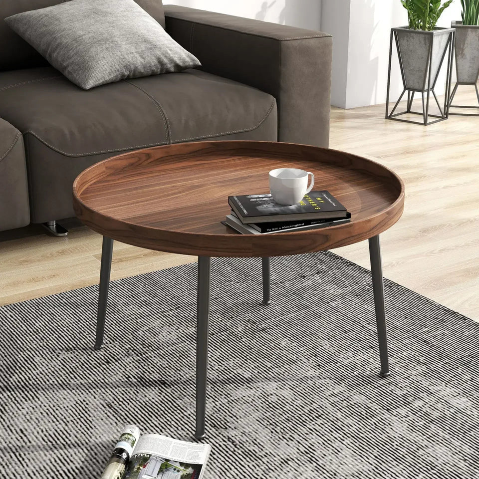 Wooden Modern Round Luxury Center Table Furniture with Mini End Table