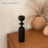 Geometric Black Wooden Candle Holder – Stylish & Highly Popular Room Accent