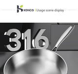 316 Stainless Steel Frying Pan 20cm - Non-Stick Cookware
