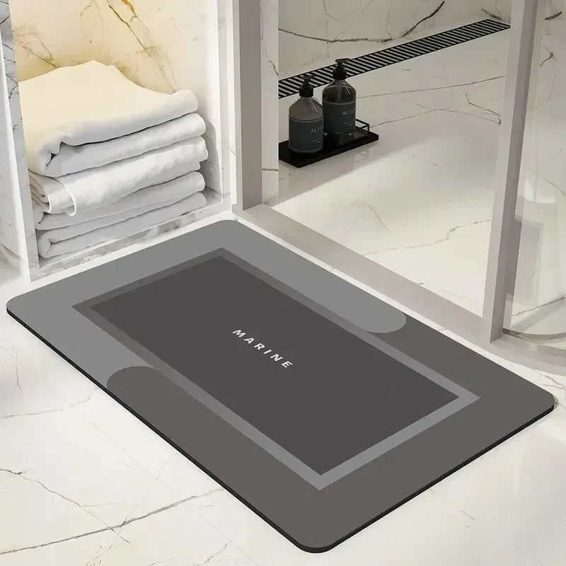 Mats Diatomite Bath Absorbent Anti Slip Floor Mat Foot Carpet Quick Dry Shower Toilet Rug Bathroom Kitchen Doormat Washable