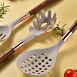 8-Piece Heat-Resistant Silicone Kitchenware Set with Storage Rack