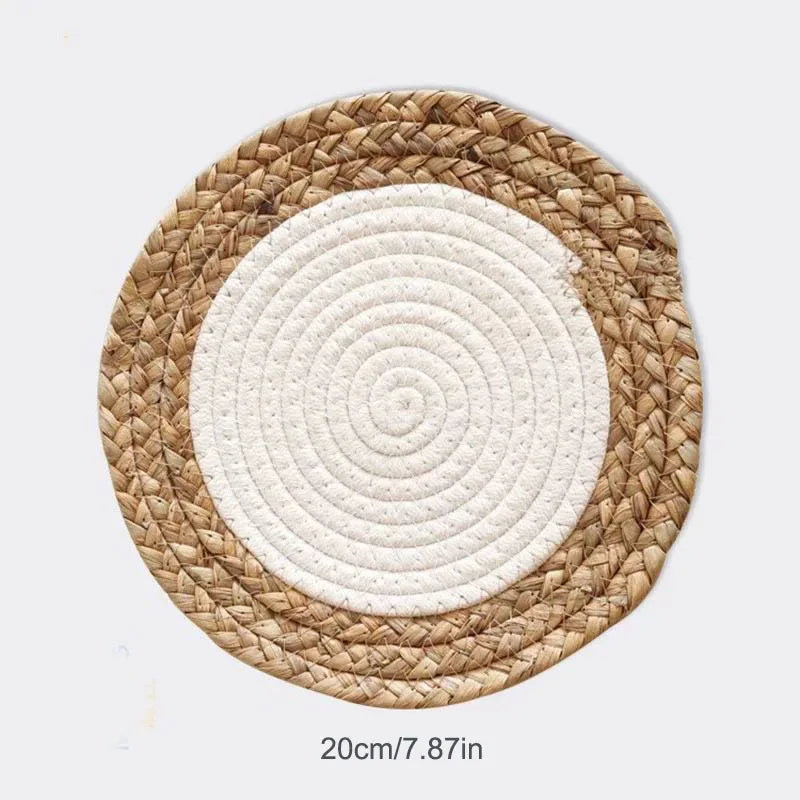 4/7pcs Natural Rattan Wall Hanging Decor – Farmhouse & Boho Timeless Style