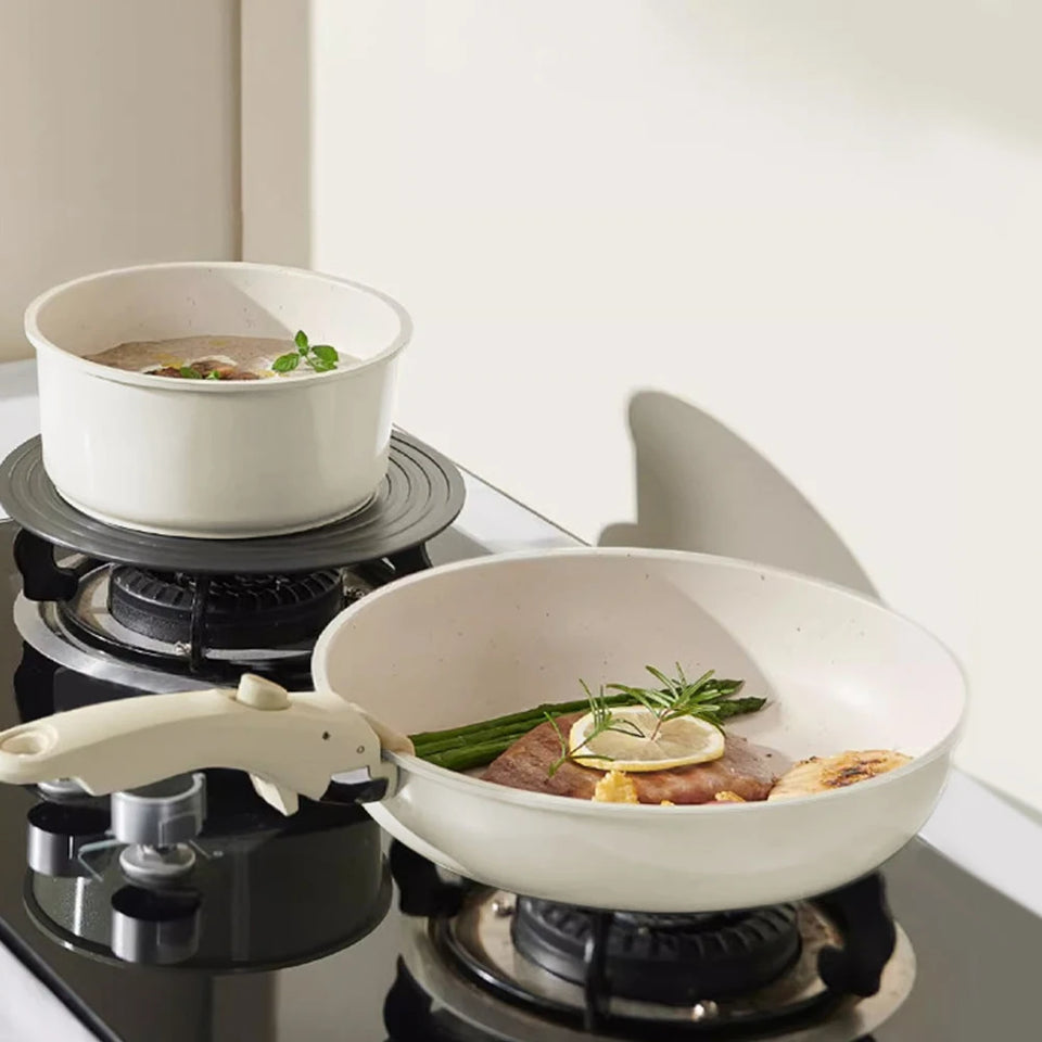 Premium Non-Toxic Porcelain coated Cookware Set — 6 Pieces