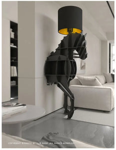 Luxury Horse Statue Wall-Mounted Display Shelf