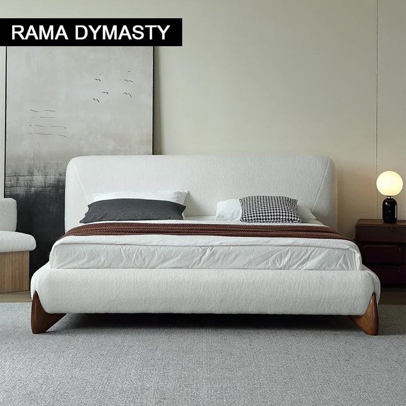Luxurious Upholstered Bed with Retro Moroccan Charm king and Queen size
