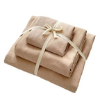 Luxury 100% Pure Linen-Cotton Twill Bed Sheet Set with Duvet Cover & Pillowcases – Soft, Durable, Breathable WHIMSICAL HOME OF CREATIONS