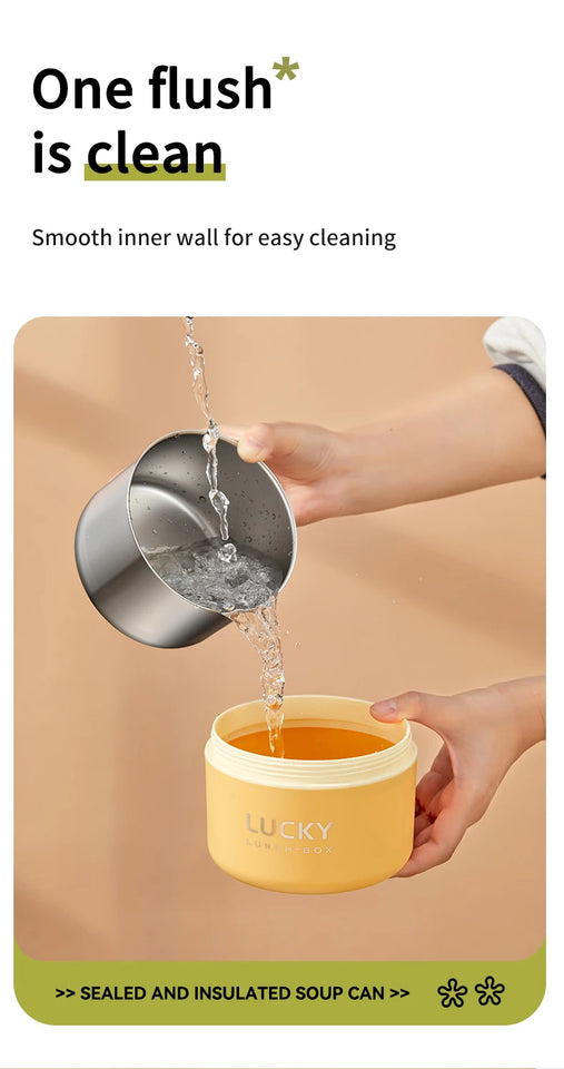Portable Thermal 304 Stainless Steel Food Containers – Stackable & long term Insulated Microwave Safe