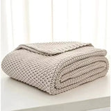 Scandinavian Knit Weave Throw – Modern Classic Comfort
