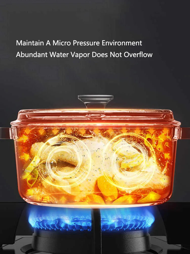 Enamel Cast Iron Stew Pot – Triple Water-Locking Design WHIMSICAL HOME OF CREATIONS