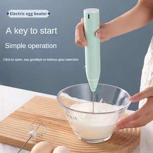 3-Speed USB Electric Milk Frother & Egg Beater – Dual Head | Mint Green, Pink, Black
