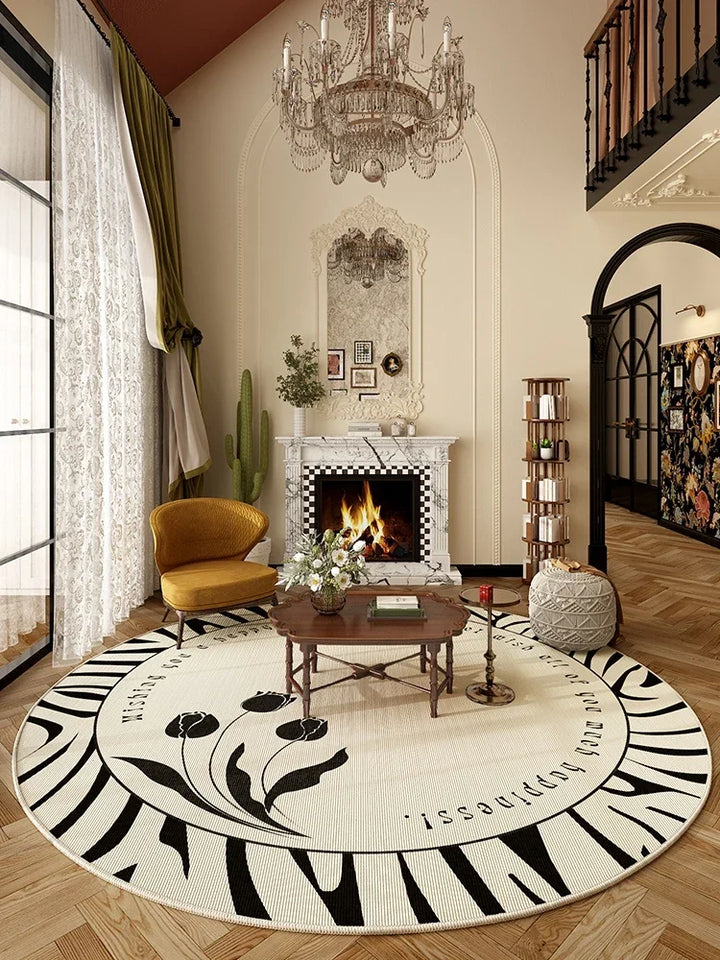 Luxury French Retro Vintage Non-Slip Round Area Rug
Bring Timeless Elegance