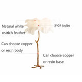 Modern Luxury Ostrich Feather Floor Lamp – Elegant Statement Piece