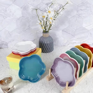 High-Gloss, high-quality Ceramic Blossom Dish – 14 cm in assorted vibrant colours