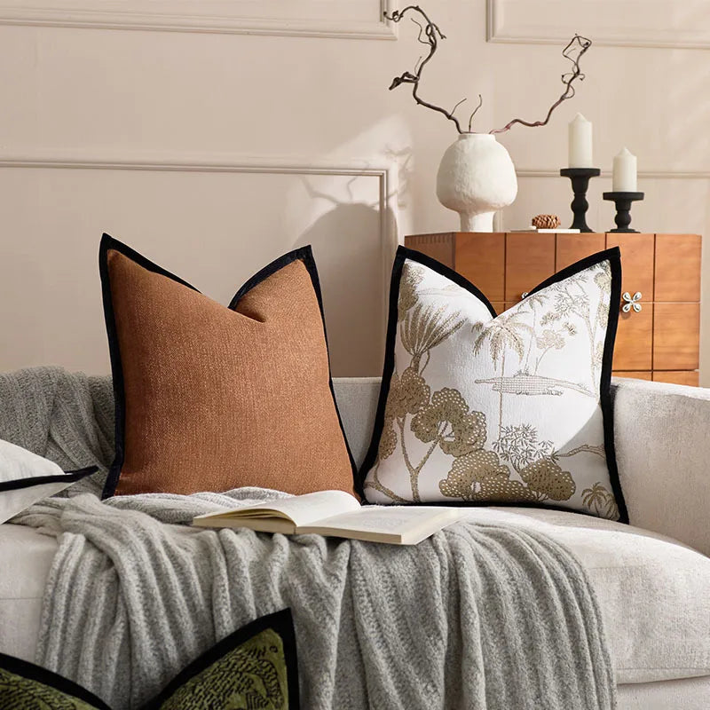 French Vintage Shell Chenille Pillow Covers – Timeless Elegance