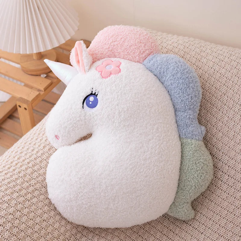 Kids Cute Colorful Unicorn Cushion Pumpkin Decoration Throw Pillow