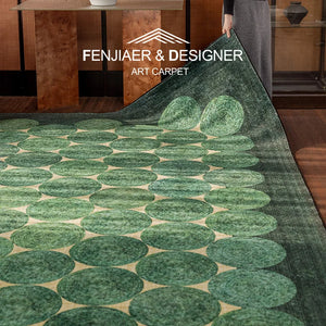 Vibrant Forest Green & Sand Dune Luxe Rug – Faux Cashmere