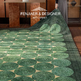 Vibrant Forest Green & Sand Dune Luxe Rug – Faux Cashmere