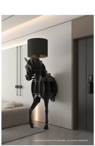 Luxury Horse Statue Wall-Mounted Display Shelf