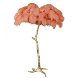 Modern Luxury Ostrich Feather Floor Lamp – Elegant Statement Piece
