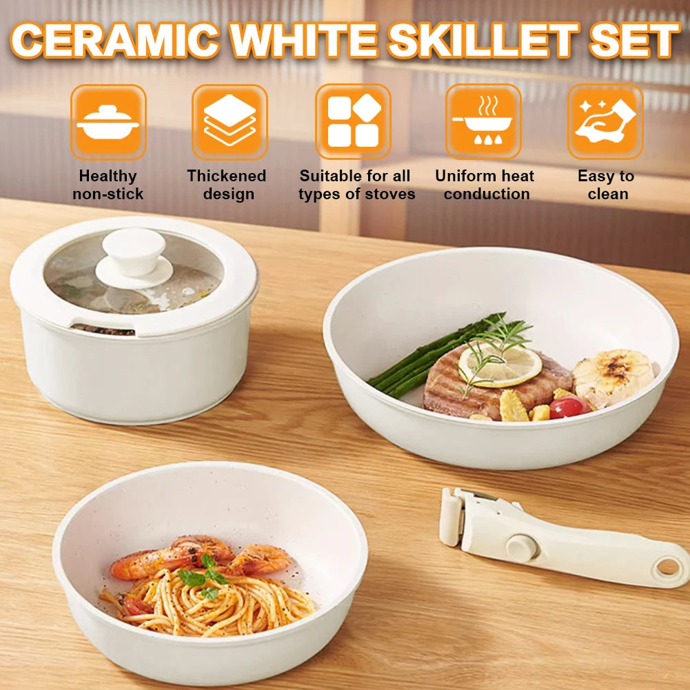 Premium Non-Toxic Porcelain coated Cookware Set — 6 Pieces WHIMSICAL HOME OF CREATIONS