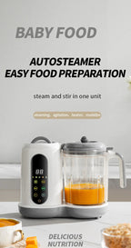 Multi-Functional Baby Food Maker – Steamer, Puree Blender & Milk Warmer with Temperature Display WHIMSICAL HOME OF CREATIONS