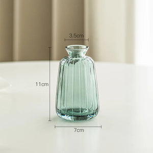 Modern Retro/ Vintage Mini Vases – Transparent & Colourful