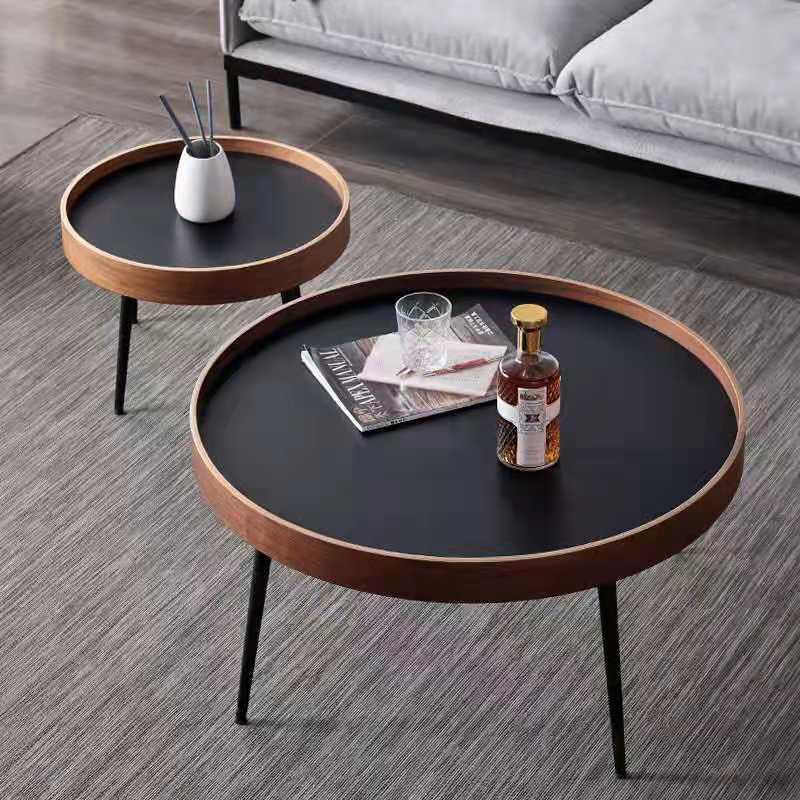Wooden Modern Round Luxury Center Table Furniture with Mini End Table