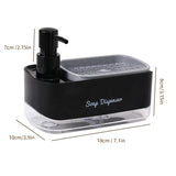 Press Type Kitchen Manual Soap Dispenser Hand Hand Pump Leak-Proof Detergent Dispenser with Sponge Holder Cleaning Tool
