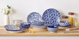 Elegant Blue & White Porcelain Dinnerware Set – Multiple Sizes Available