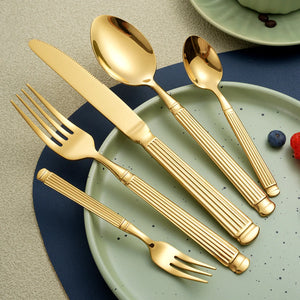 Elegant stainless steel/ Classical Gold Dinnerware Set