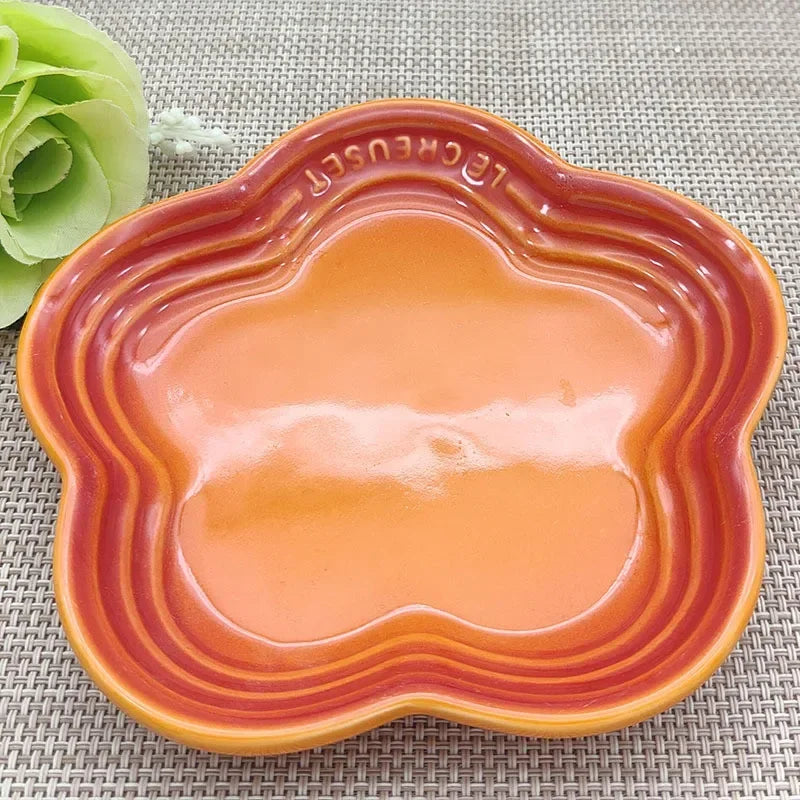 High-Gloss, high-quality Ceramic Blossom Dish – 14 cm in assorted vibrant colours WHIMSICAL HOME OF CREATIONS
