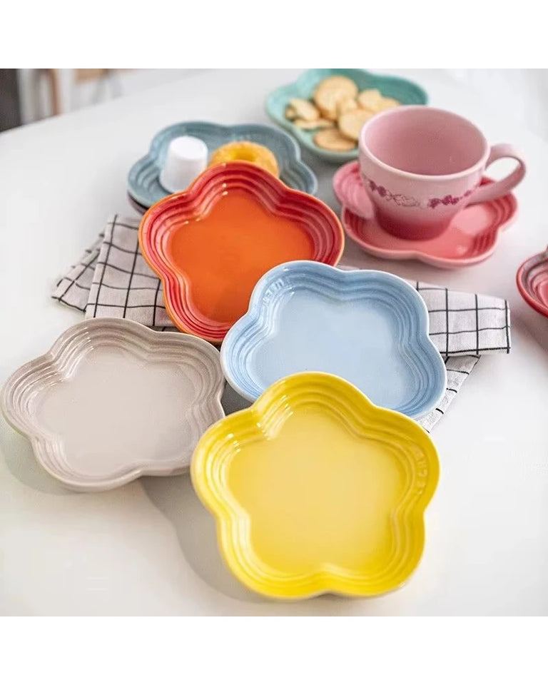 High-Gloss, high-quality Ceramic Blossom Dish – 14 cm in assorted vibrant colours
